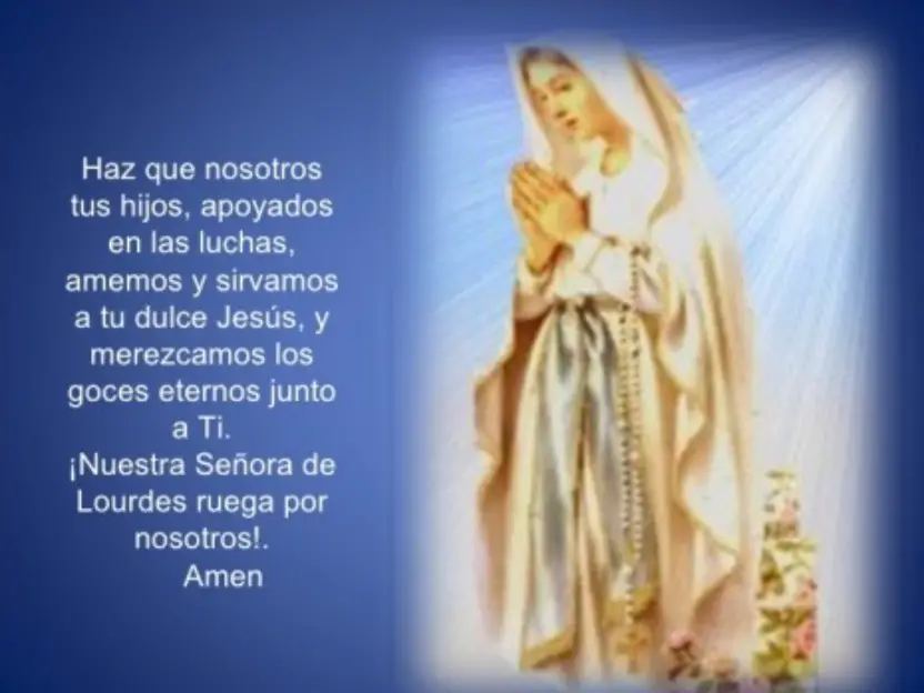 Oración a la Virgen de Lourdes por la protección y bienestar de nuestros hijos